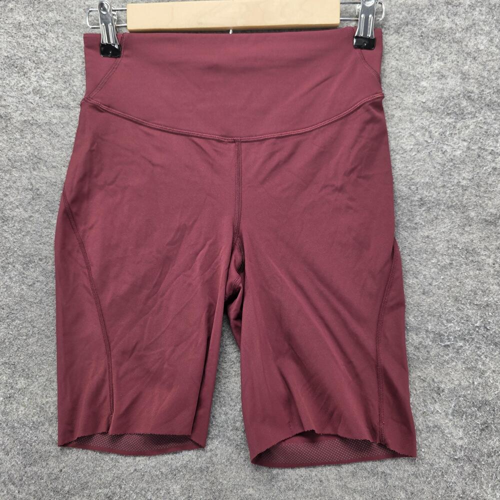 Lululemon Bike Shorts Womens 6 Red 8 In High Rise Slim Pockets Stretch Athletic